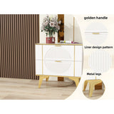 23"w Nightstand For Bedrooms, 2drawer bedside Cabinet,a Set Of Two Bedside Tables