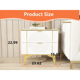 23"w Nightstand For Bedrooms, 2drawer bedside Cabinet,a Set Of Two Bedside Tables