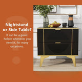 23"w Nightstand For Bedrooms, 2drawer bedside Cabinet,a Set Of Two Bedside Tables