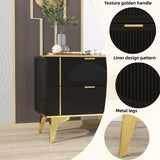 23"w Nightstand For Bedrooms, 2drawer bedside Cabinet,a Set Of Two Bedside Tables