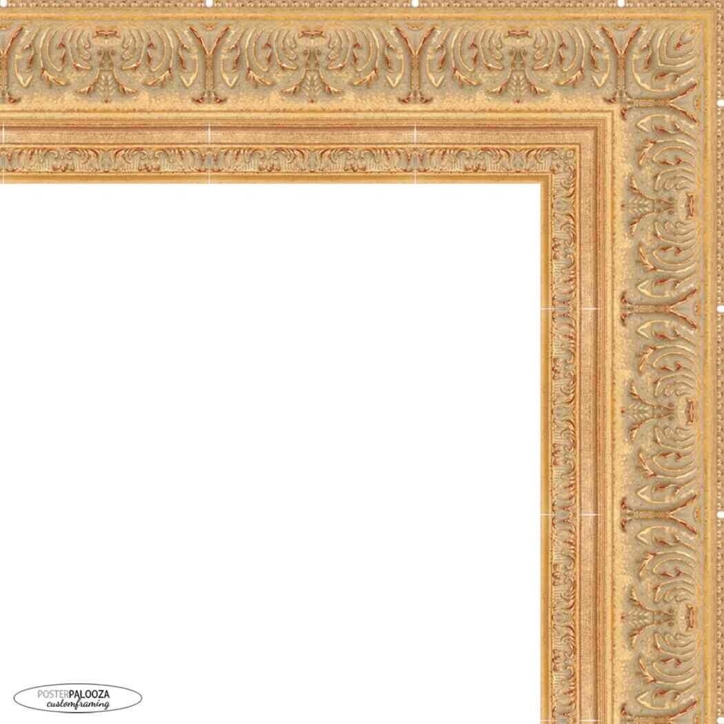 23x15 Ornate Gold Complete Wood Picture Frame with UV Acrylic, Foam Board Backing, & Hardware