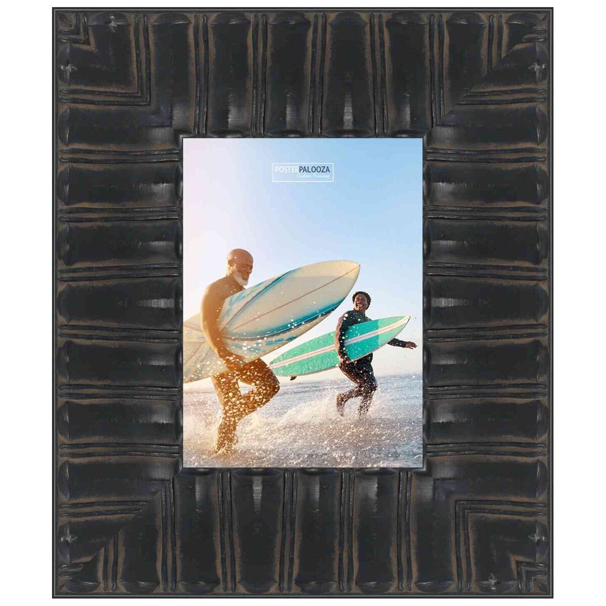 23x17 Ornate Black Complete Wood Picture Frame with UV Acrylic, Foam Board Backing, & Hardware