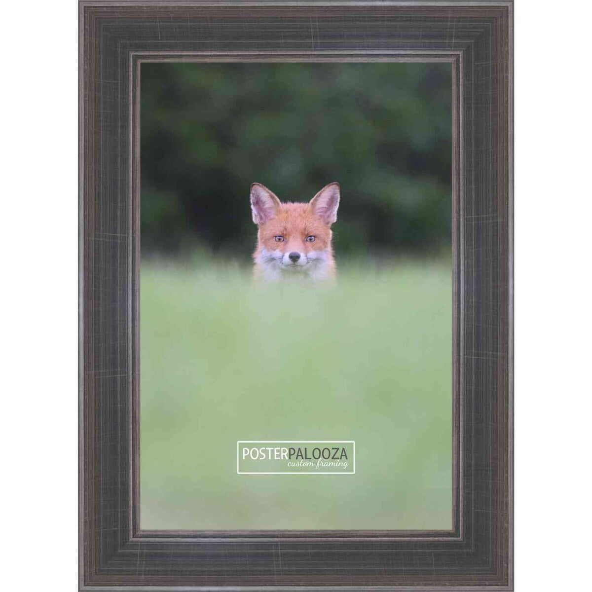 23x32 Contemporary Pewter Complete Wood Picture Frame with UV Acrylic, Foam Board Backing, & Hardware