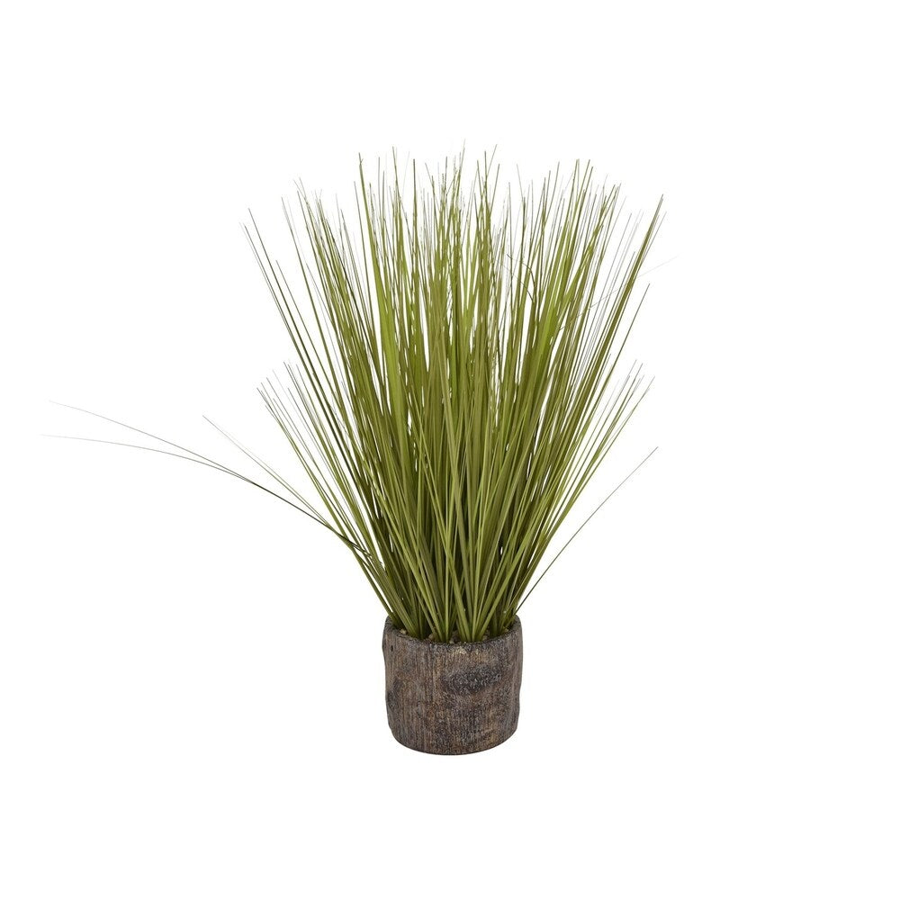 24" Faux Grass In Flower Pot By Three Hands