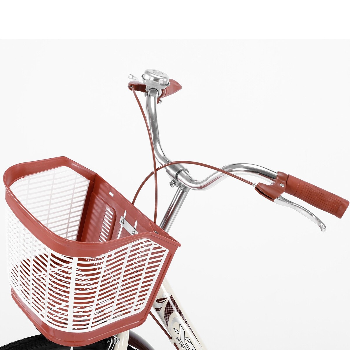 24 Inch Classic Retro Style Bike With Basket And Backseat