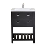Viola 24-inch MDF 1-drawer Single Bowl Ceramic Top Vanity