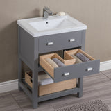 Viola 24-inch MDF 1-drawer Single Bowl Ceramic Top Vanity