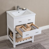 Viola 24-inch MDF 1-drawer Single Bowl Ceramic Top Vanity