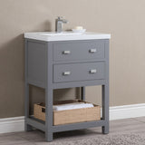 Viola 24-inch MDF 1-drawer Single Bowl Ceramic Top Vanity