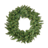 24-Inch Norway Spruce Pre-Lit Warm White LED Artificial Christmas Wreath by Christopher Knight Home - led-clear