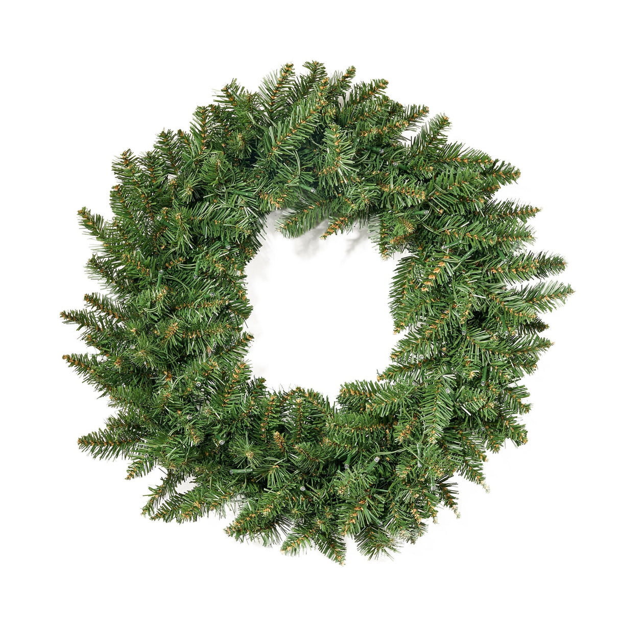 24-Inch Norway Spruce Pre-Lit Warm White LED Artificial Christmas Wreath by Christopher Knight Home - led-clear