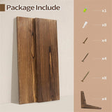 24 Inch Rustic Bathroom Shelves Wall Mount Kitchen Storage - 23.6"D x 5.9"W x 5.9"H
