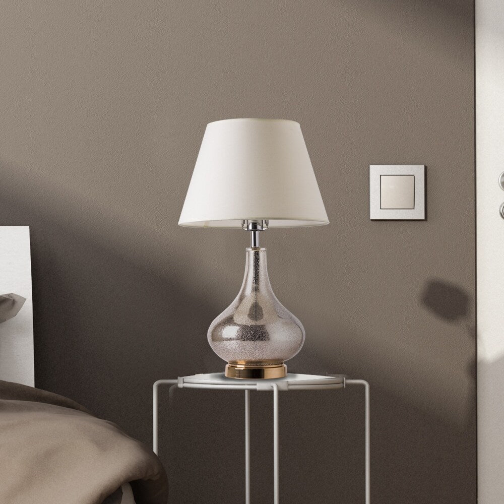 24 in. Gold Mercury Indoor Table Lamp with Shade(Single)