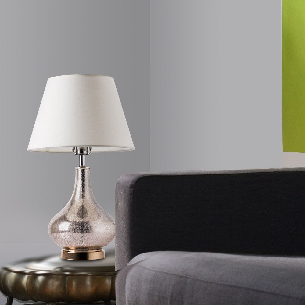 24 in. Gold Mercury Indoor Table Lamp with Shade(Single)