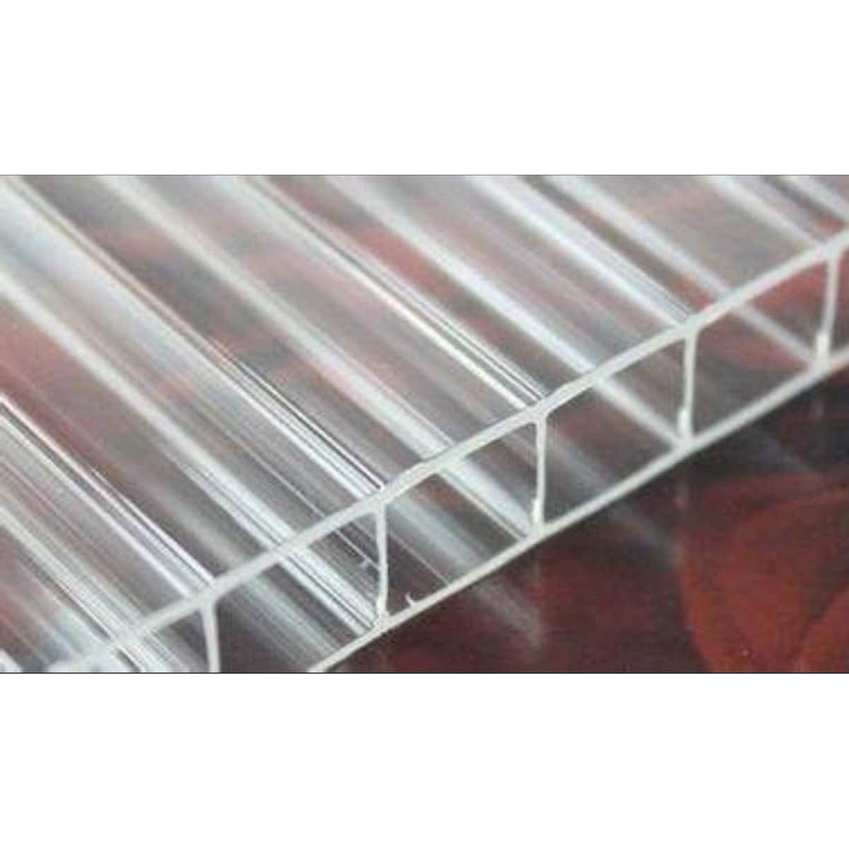 24 in. L x 48 in. W x 4 mm Thickness Corrugated Plastic Clear Twin Wall Roofing Panel - 36pc