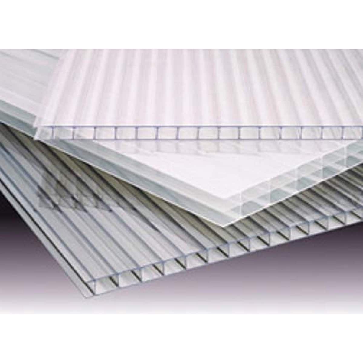 24 in. L x 48 in. W x 4 mm Thickness Corrugated Plastic Clear Twin Wall Roofing Panel - 36pc
