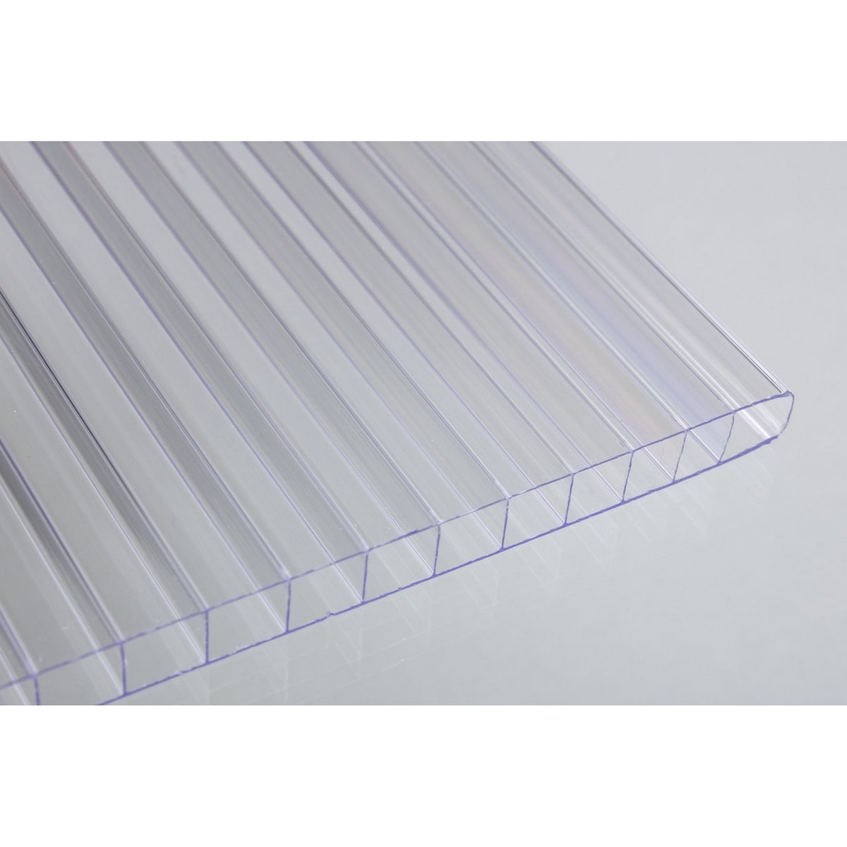 24 in. L x 48 in. W x 4 mm Thickness Corrugated Plastic Clear Twin Wall Roofing Panel - 36pc