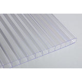 24 in. L x 48 in. W x 4 mm Thickness Corrugated Plastic Clear Twin Wall Roofing Panel - 36pc