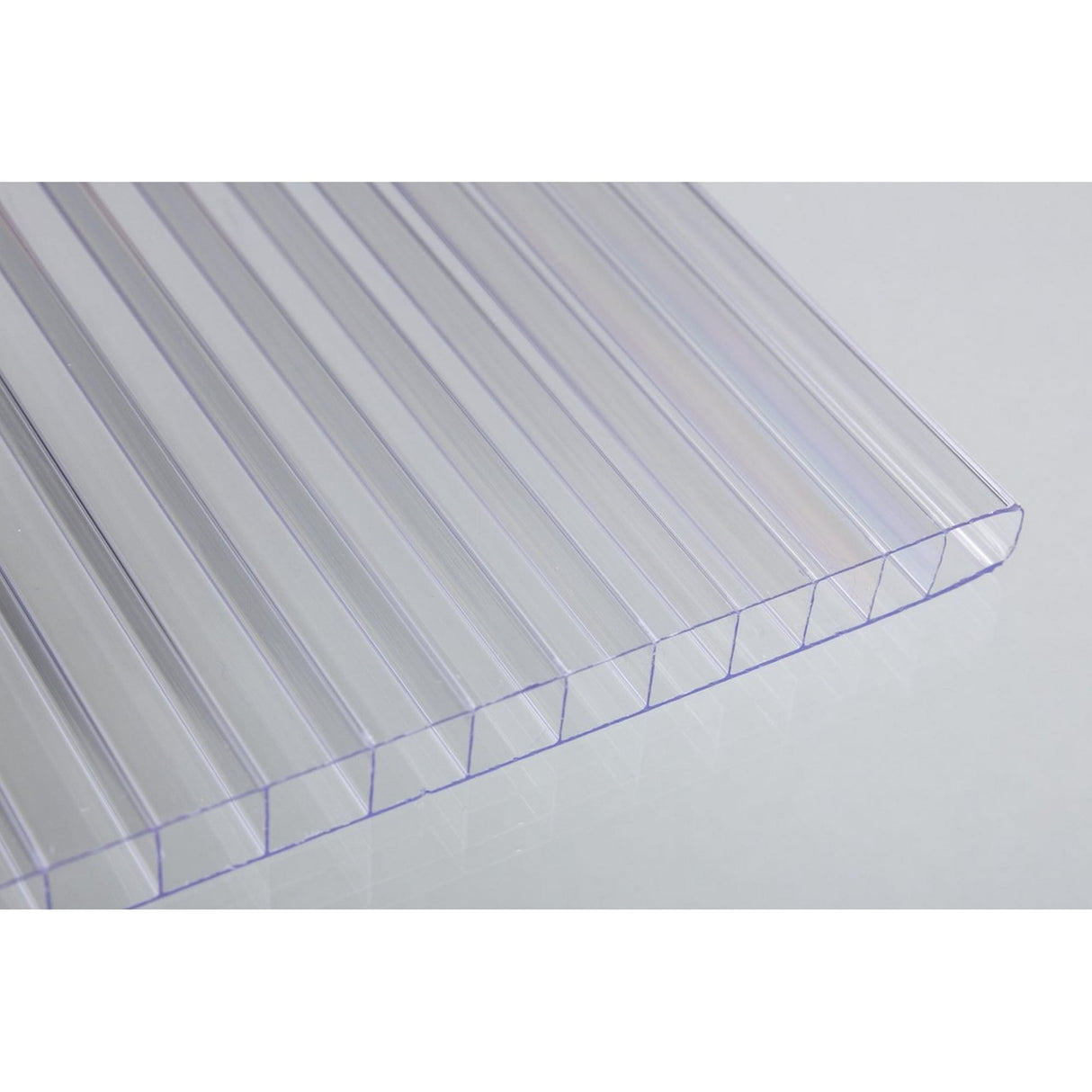 24 in. L x 72 in. W x 8 mm Thickness Corrugated Plastic Clear Twin Wall Roofing Panel - 1pc