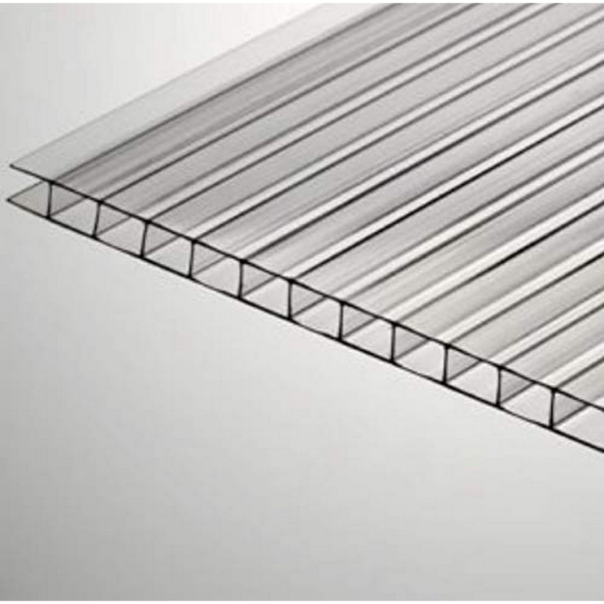 24 in. L x 72 in. W x 8 mm Thickness Corrugated Plastic Clear Twin Wall Roofing Panel - 1pc