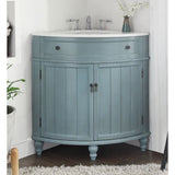 24-inch Benton Collection Triadsville Slim Corner Bathroom Sink Vanity