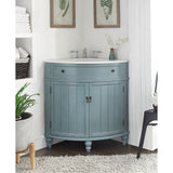24-inch Benton Collection Triadsville Slim Corner Bathroom Sink Vanity