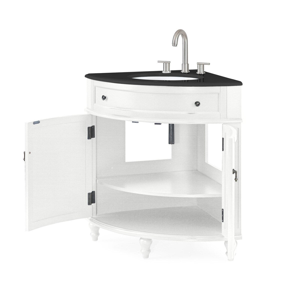 24-inch Benton Collection Triadsville Slim Corner Bathroom Sink Vanity
