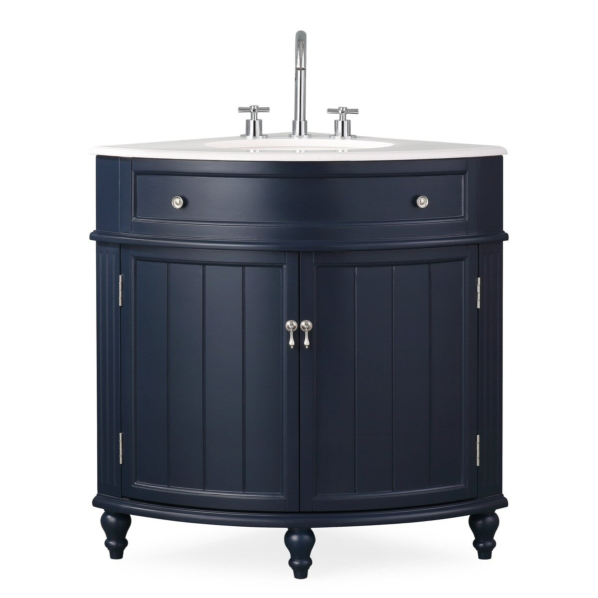 24-inch Benton Collection Triadsville Slim Corner Bathroom Sink Vanity