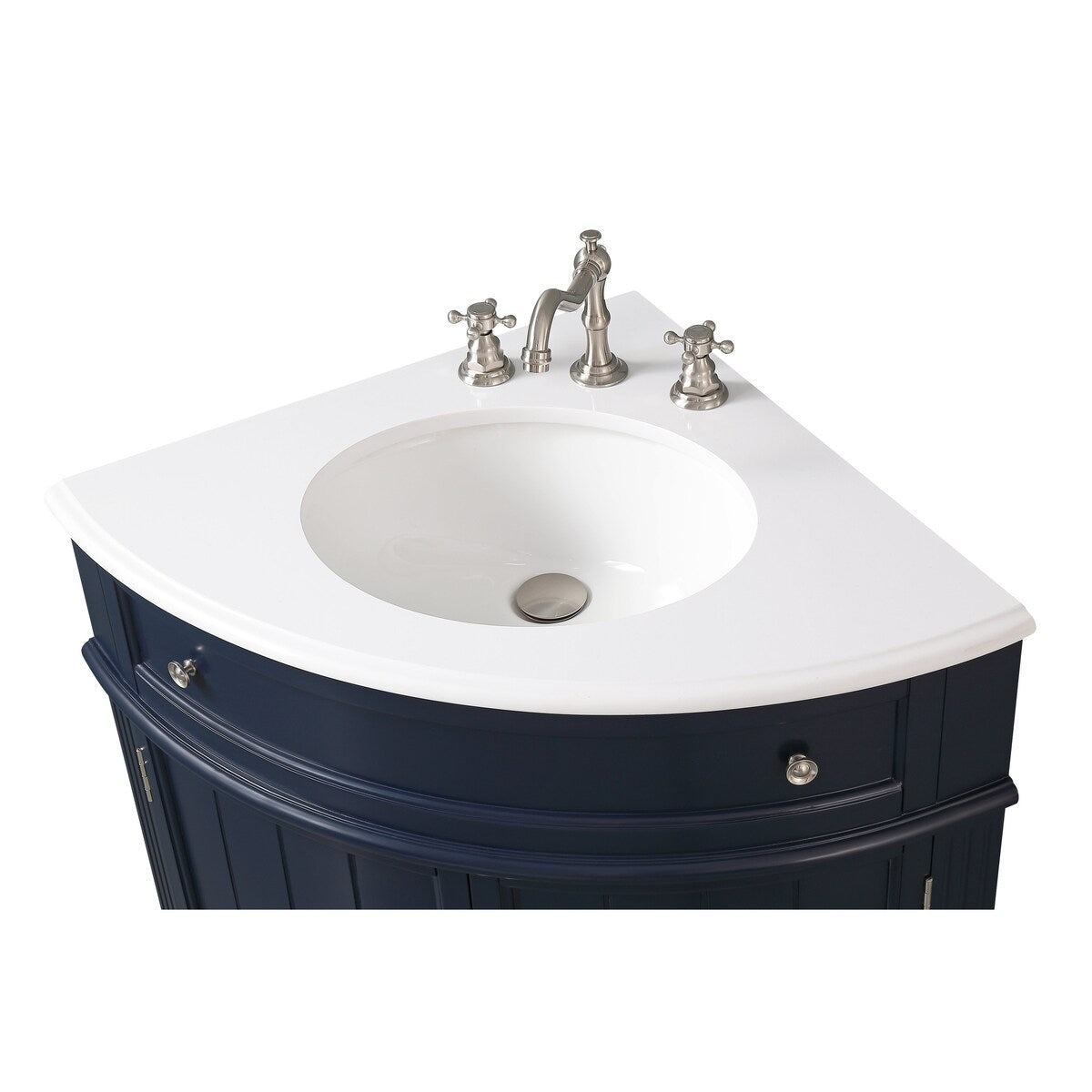 24-inch Benton Collection Triadsville Slim Corner Bathroom Sink Vanity