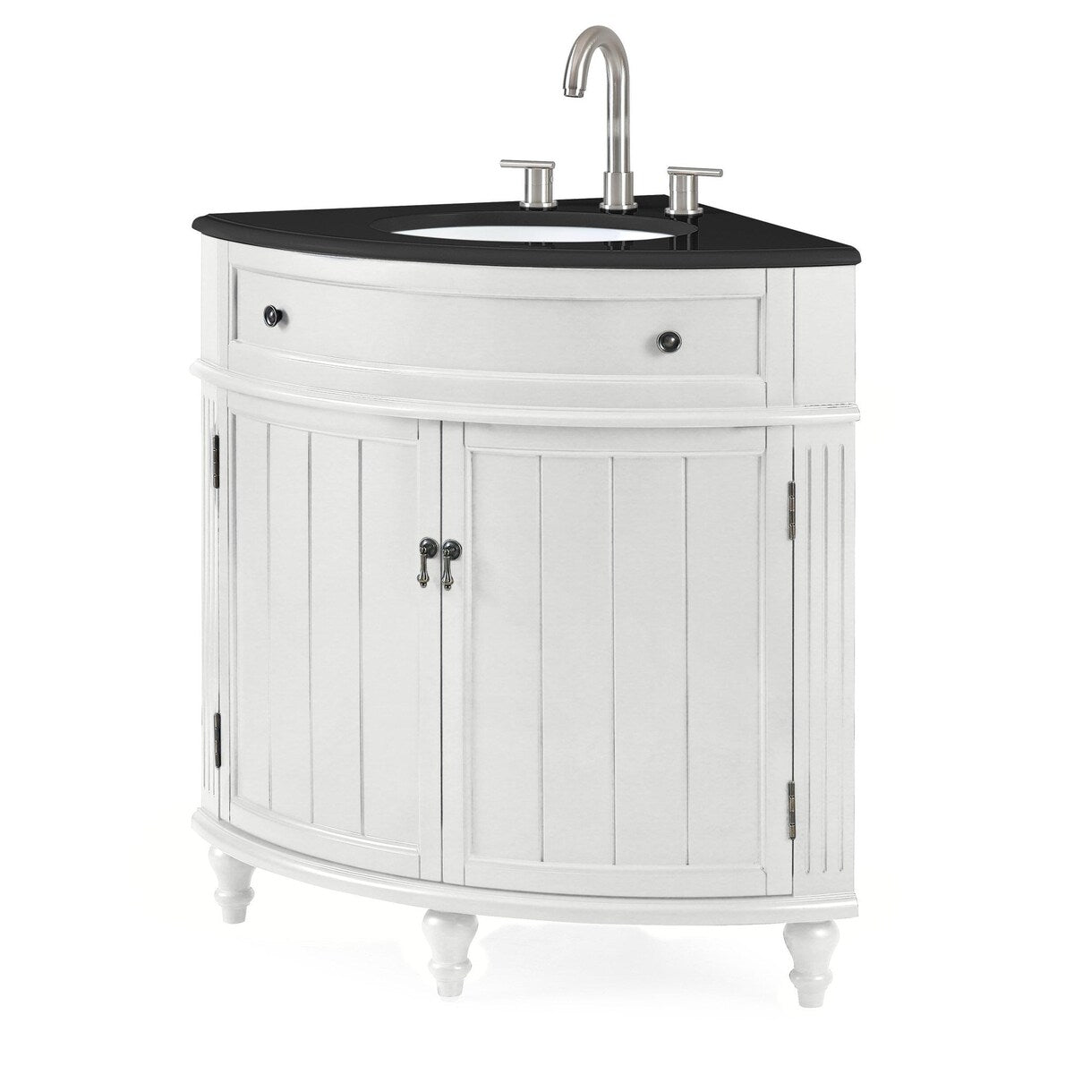 24-inch Benton Collection Triadsville Slim Corner Bathroom Sink Vanity