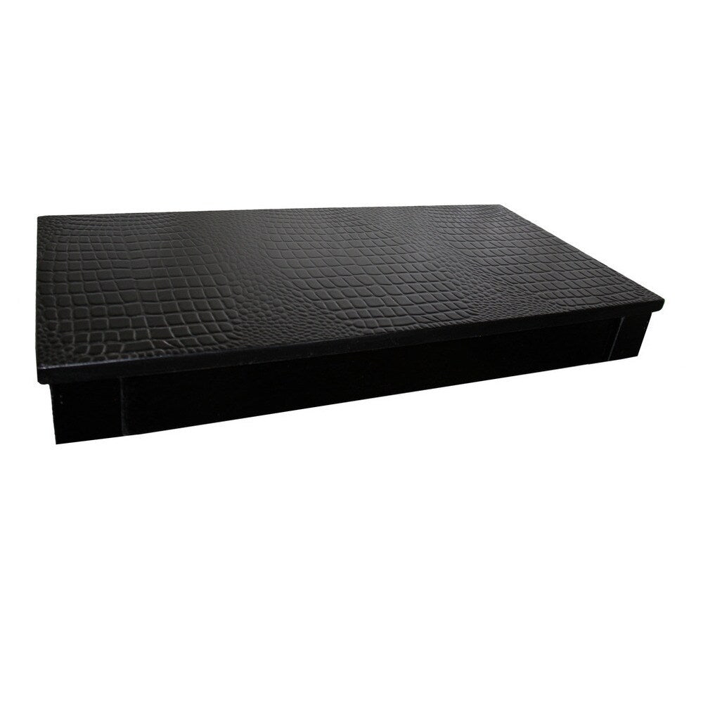 24-inch Black Crocodile Top Table