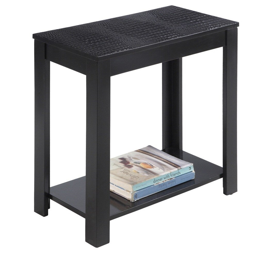 24-inch Black Crocodile Top Table