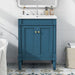 24 inch MDF Freestanding Bathroom Vanity in Blue without Counter Top