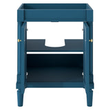 24 inch MDF Freestanding Bathroom Vanity in Blue without Counter Top