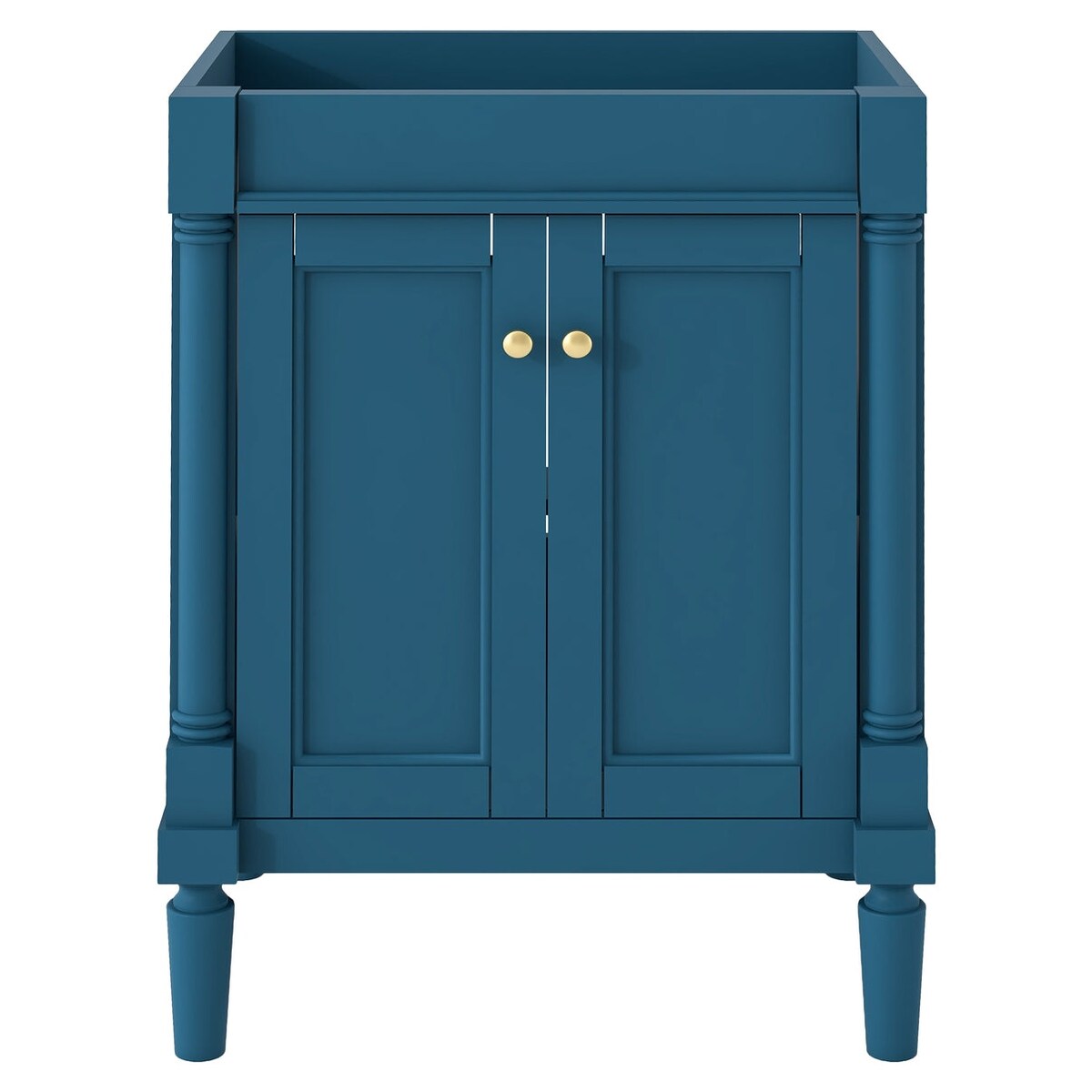 24 inch MDF Freestanding Bathroom Vanity in Blue without Counter Top