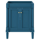 24 inch MDF Freestanding Bathroom Vanity in Blue without Counter Top