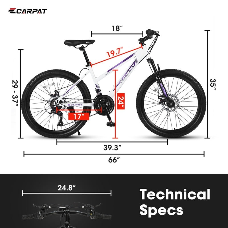 24 inch Mountain Bike with Dual Disc Brakes