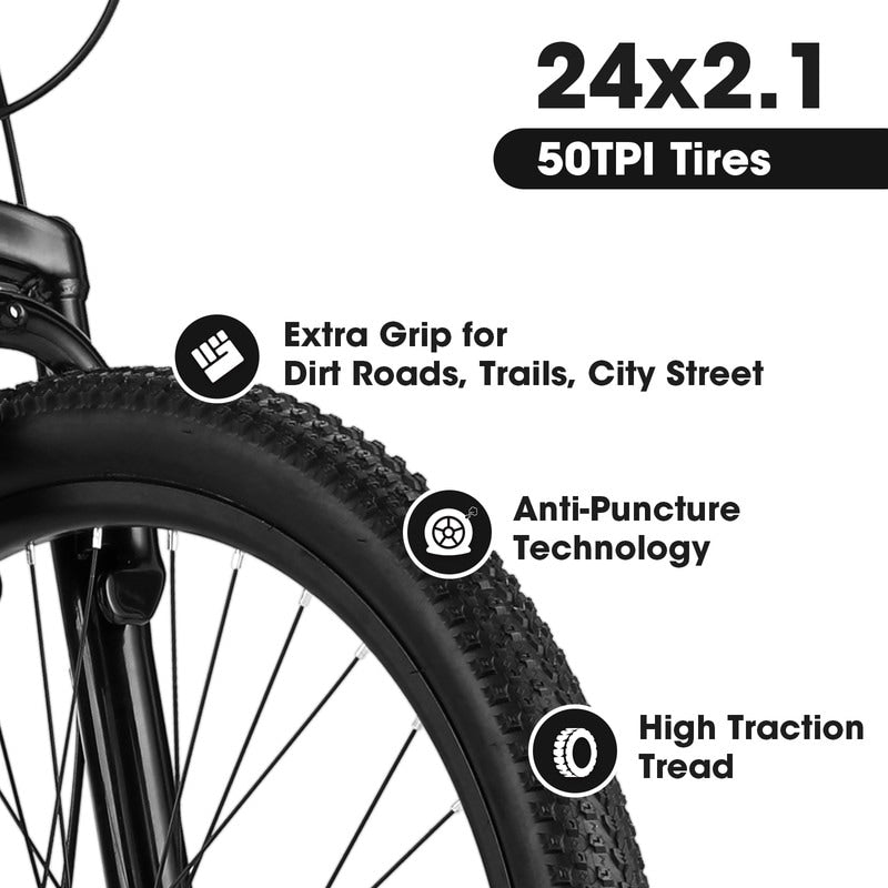 24 inch Mountain Bike with Dual Disc Brakes