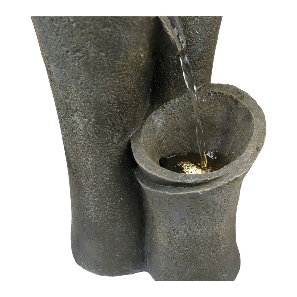 24-inch Outdoor Sphere Water Fountain with Lights, 5-Tier