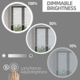 24-inch Round Frameless Dimmable LED bathroom Vanity Mirror