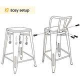 bar stools with backs set of 4 Counter Bar Stools with Wood metal stools