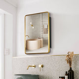 24 x 30 Gold Surface or Recessed Mount Bathroom Medicine Cabinet