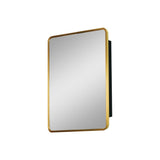 24 x 30 Gold Surface or Recessed Mount Bathroom Medicine Cabinet