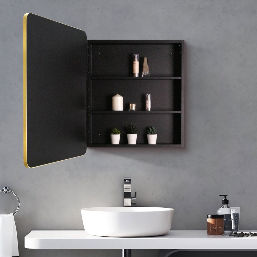 24 x 30 Gold Surface or Recessed Mount Bathroom Medicine Cabinet