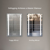 24 x 32 Inch LED Bathroom Mirror with Light, Dimmable Anti-Fog Wall Mounted Vanity Mirror - 32x24 inches