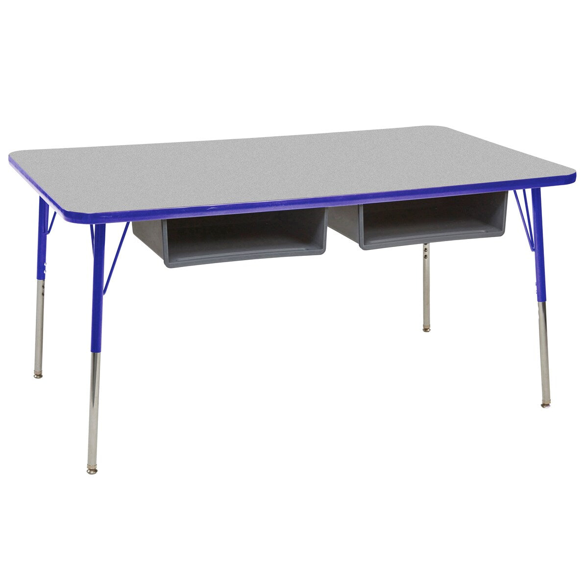 24" x 60" Book Box Activity Table with Adjustable Swivel Glide Legs