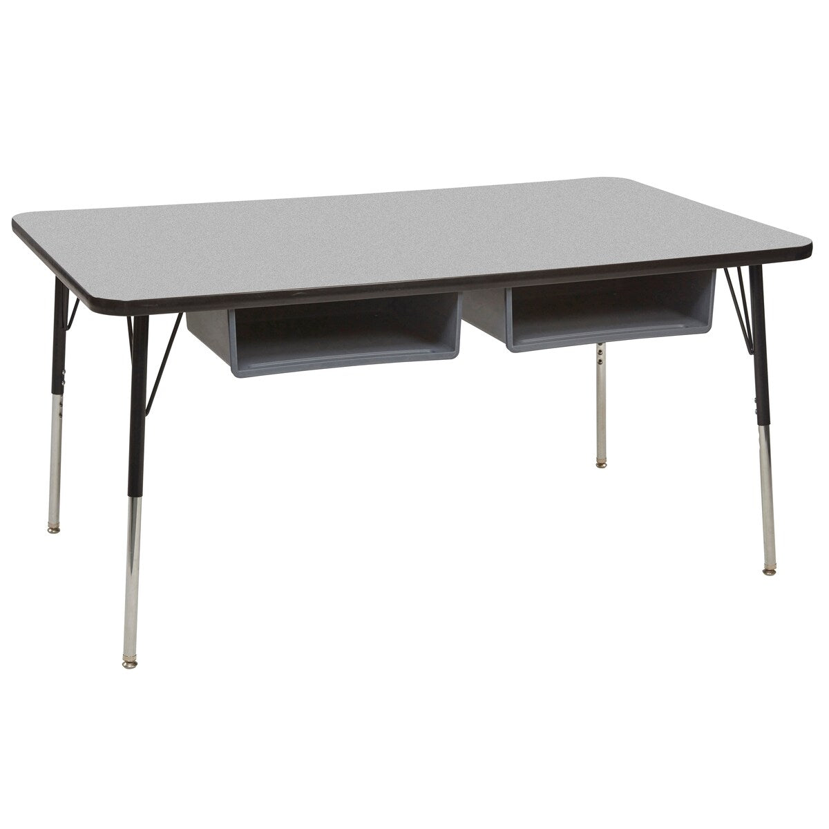 24" x 60" Book Box Activity Table with Adjustable Swivel Glide Legs