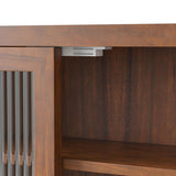 24.8 in. W x 7 in. D x 23.62 in. H Bathroom Storage Wall Cabinet Double Glass Door with 3 Shelves & Towel Rack