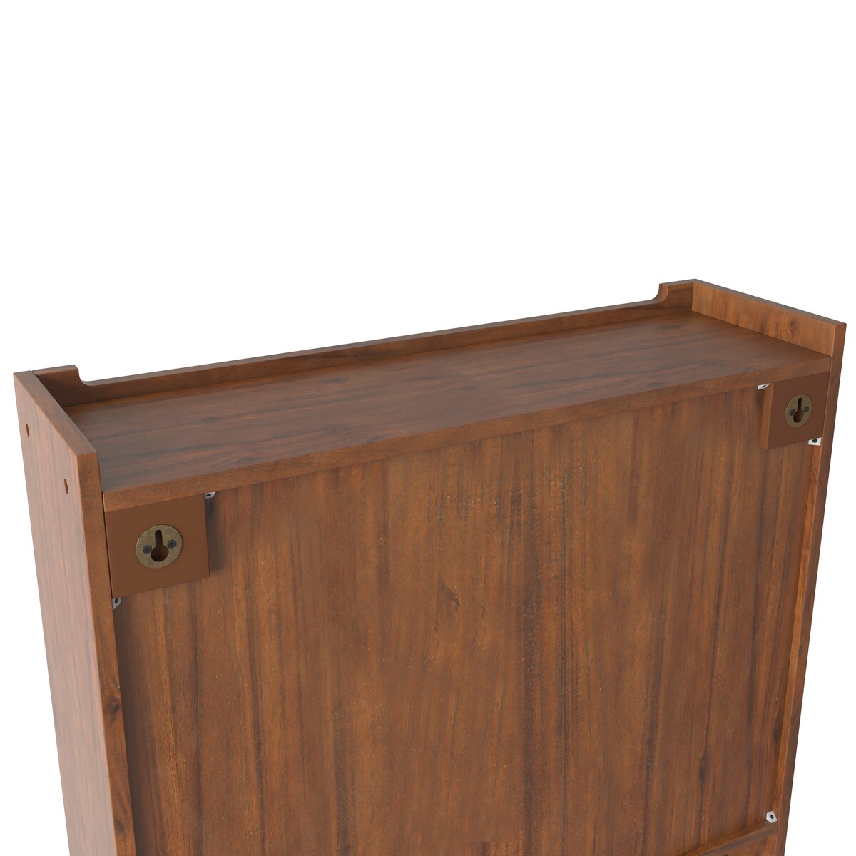 24.8 in. W x 7 in. D x 23.62 in. H Bathroom Storage Wall Cabinet Double Glass Door with 3 Shelves & Towel Rack