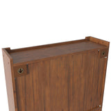 24.8 in. W x 7 in. D x 23.62 in. H Bathroom Storage Wall Cabinet Double Glass Door with 3 Shelves & Towel Rack